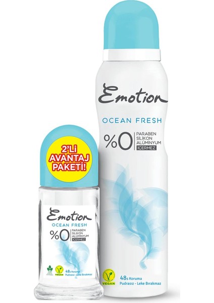 Kofre Emotion Kadın Deodorant 150 ml + Roll-On 50 ml Ocean Fresh