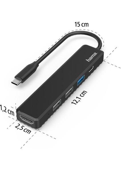 Usb-C Hub, 5 Ports, 3 x Usb-A, Usb-C, Hdmı™