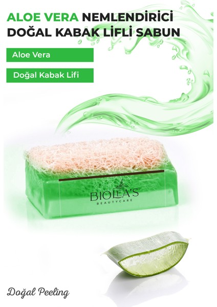 Biolea’s Doğal Kabak Lifli Nemlendirici Aloe Vera Sabun 110 gr