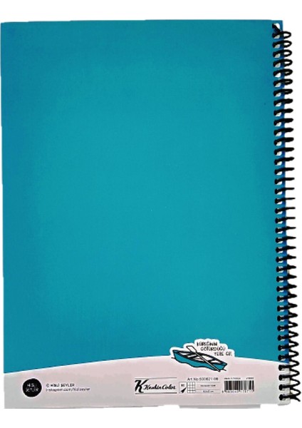 Hisli Şeyler Defter 18,5*25 80 Yp. Spiralli Çizgili Karton Kapak Hafif Kağıt Stickerli