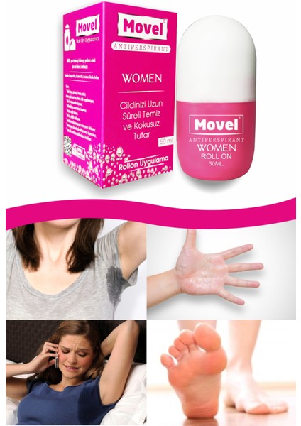 Antiperspirant Roll On El Ayak Koltukaltı Ter ve Women 50ML