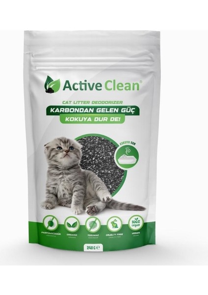 Active Clean Kedi Kumu Koku Giderici 240 gr 3'lü Set