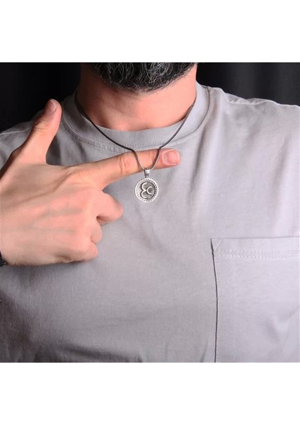 925 Ayar Gümüş Üç Hilal Motifli Erkek Kolye modelleri