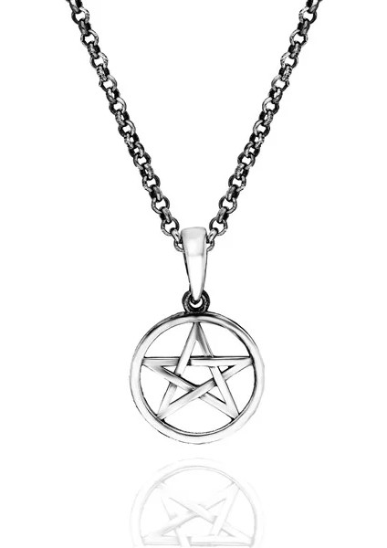 925 Ayar Gümüş Küçük Boy Pentagram Kolye fiyatları