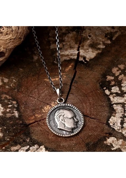 925 Ayar Gümüş K.atatürk Siluetli Kolye modelleri