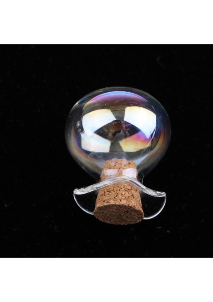 10X Minyatür Cam Şişeler Mantar Stopper Depolama Kolye ile Flakon Renkli Ahşap Fiş (Yurt Dışından)