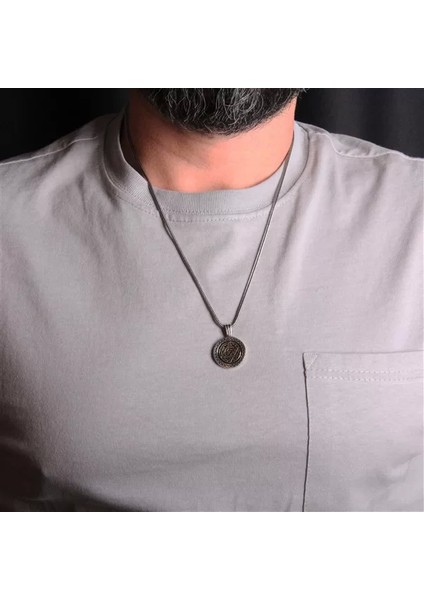 925 Ayar Gümüş Mührü Süleyman Erkek Kolye fiyatları