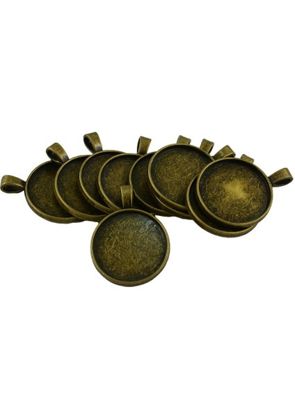 10 Adet Yuvarlak Çerçeve Tepsi Bağlayıcı Cabochon Ayarı Çerçevesi Kolye Tepsi 25MM Antik Bronz (Yurt Dışından) indirimleri