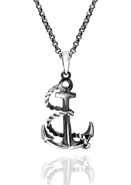 925 Ayar Gümüş Gemi Çapası Denizci Erkek Kolye fiyatları