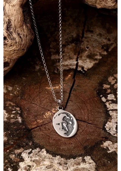 925 Ayar Gümüş Atatürk Silüetli Oval Erkek Kolye fiyatları