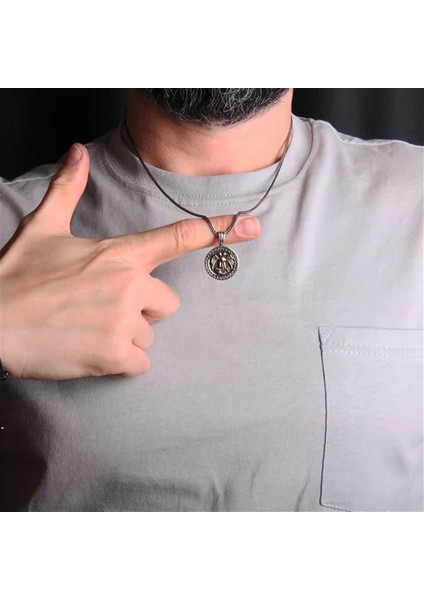 925 Ayar Gümüş Çift Başlı Selcuklu Kartalı Erkek Kolye modelleri