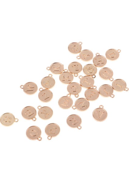 Dıy Takı Aksesuarları Vintage Tasarım Alaşım Alfabe Kolye Altın (Yurt Dışından)