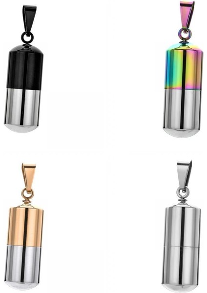 4pcs Erkekler Açılabilir Hap Kolye Kremasyonu Urn Keychain Ashes Tutucu Hatırası (Yurt Dışından)