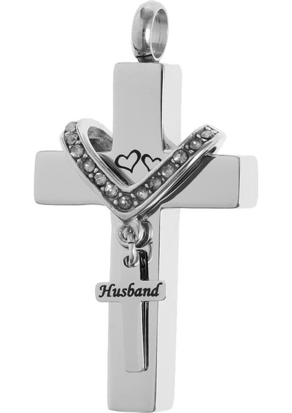 Pet Kül Cenaze Tutucu Kocası Için Kristal Çift Çapraz Keepsake Kremasyon Kolye (Yurt Dışından) fiyatları