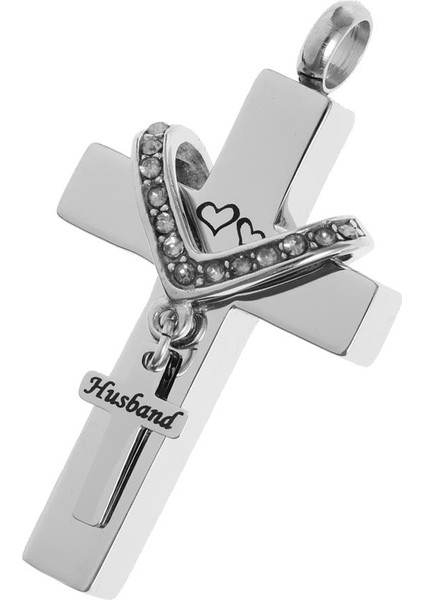 Pet Kül Cenaze Tutucu Kocası Için Kristal Çift Çapraz Keepsake Kremasyon Kolye (Yurt Dışından) indirimleri