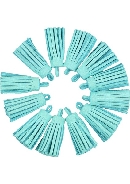 Kadife Püskül Kolye Aqua (Yurt Dışından) fırsatları
