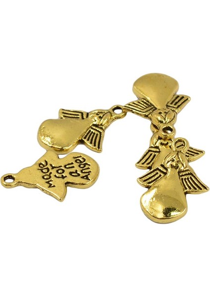 50 Adet Takı Yapımı Charms Melek Kolye Bul Craft Tedarik Antik Antik Altın Bul (Yurt Dışından)