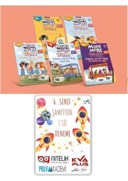 6 Animated Stories ve 6.Sınıf Şampiyon 3'Lü Deneme Sınavı Seti
