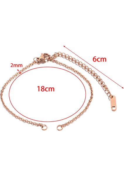 Kolye Uzatma Kuyruk Zinciri Dıy Bulgular Seridaşlar Bilezik Takı Yapımı Gül Altın 2mm (Yurt Dışından) modelleri