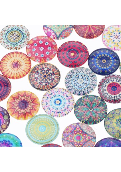 70 Adet Kolye Baskılı Resim Yarım Yuvarlak Dıy El Sanatları Için Flatback Cameo 1 (Yurt Dışından)
