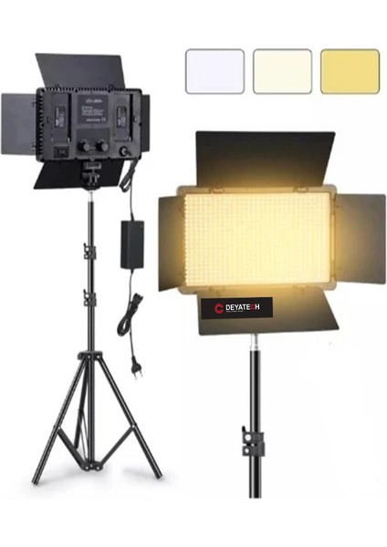 Pro LED 800 Video Youtube Çekim Işığı Çift Bataryalı LED Aydınlatma Işık