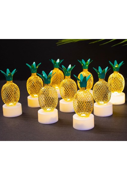 LED Mum Ananas Metal 2 Adet (Lisinya)
