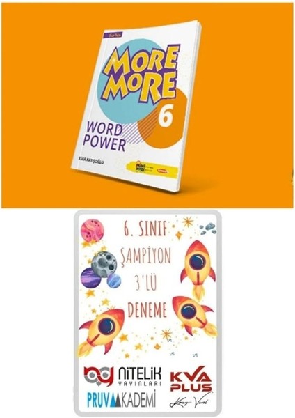 6 Word Power ve 6.Sınıf Şampiyon 3'Lü Deneme Sınavı Seti