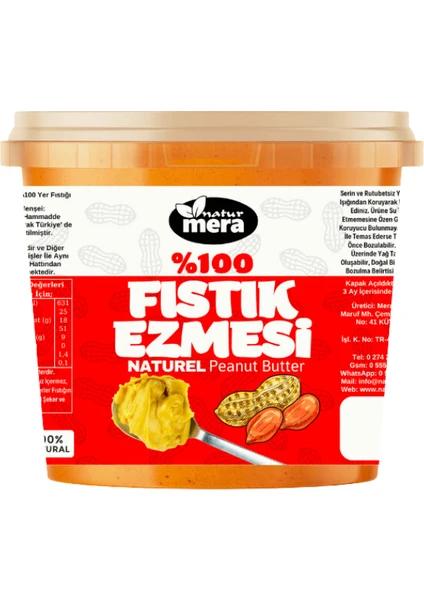 Saf Şeker Ilavesiz Fıstık Ezmesi 1000 G Pet