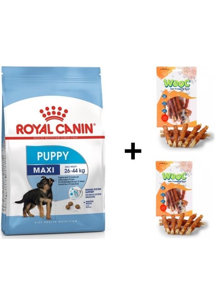 Maxi Puppy Köpek Maması 15 kg + 2 Adet Wooc Ödül 80 gr