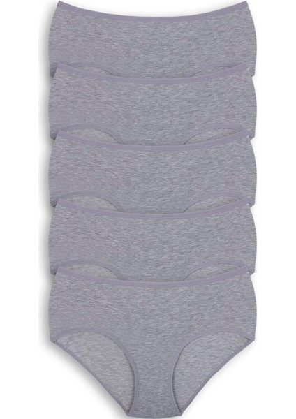 5li Kadın Büyük Beden Yüksek Bel Külot Pamuklu Battal Ince Lastik