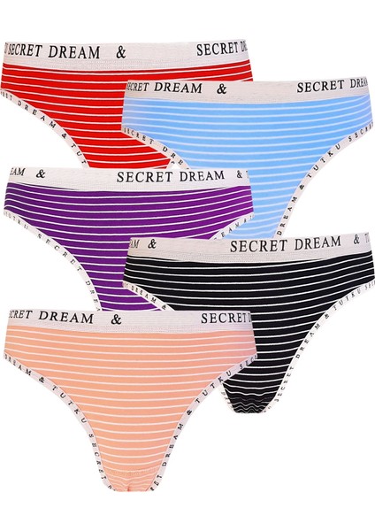 5li Kadın Pamuklu Secret Bikini Külot Iç Çamaşırı Kaliteli Diana