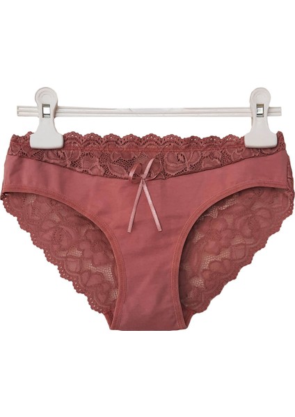 Kadın Dantel Külot Pamuklu Renkli Güpürlü Bikini Yumuşak