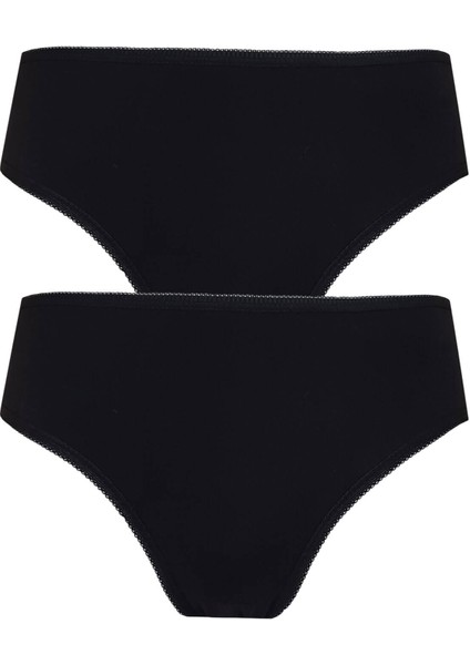 2li Kadın Orta Yüksek Bel Bikini Ince Lastik Pamuklu Ekonomik