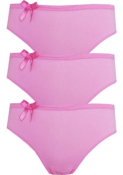 3lü Kadın Bikini Külot Pamuklu Renkli Ekonomik Rahat