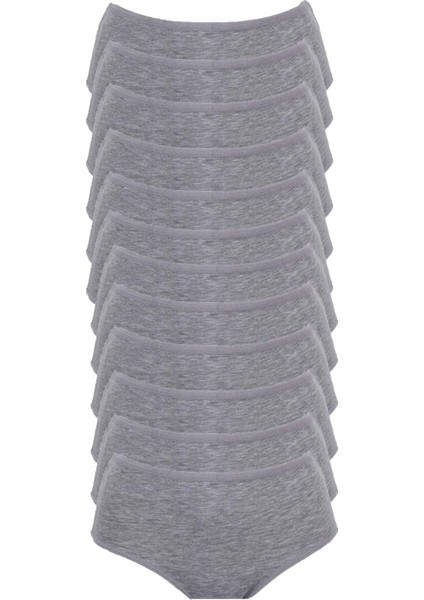 12LI Kadın Likralı Bato Külot Yüksekbel Pamuklu Rahat Yumuşak