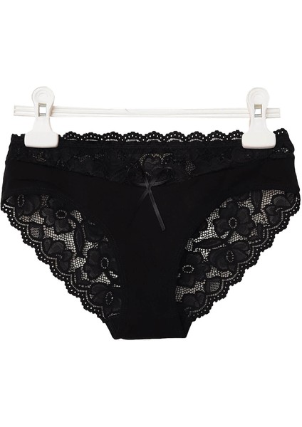 Kadın Dantel Külot Pamuklu Renkli Güpürlü Bikini Yumuşak