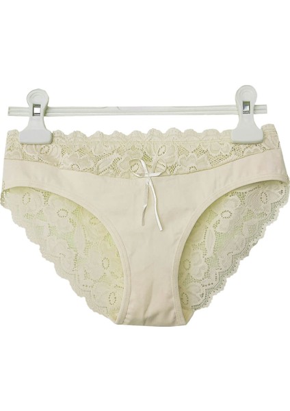 Kadın Dantel Külot Pamuklu Renkli Güpürlü Bikini Yumuşak