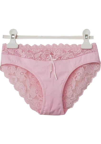 Kadın Dantel Külot Pamuklu Renkli Güpürlü Bikini Yumuşak