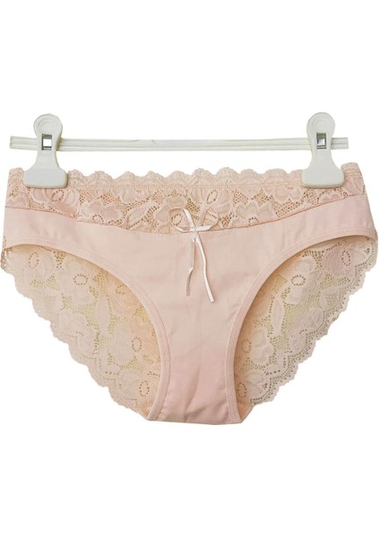 Kadın Dantel Külot Pamuklu Renkli Güpürlü Bikini Yumuşak