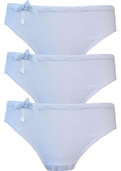 3lü Kadın Bikini Külot Pamuklu Renkli Ekonomik Rahat