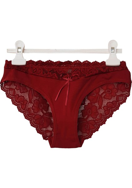 Kadın Dantel Külot Pamuklu Renkli Güpürlü Bikini Yumuşak