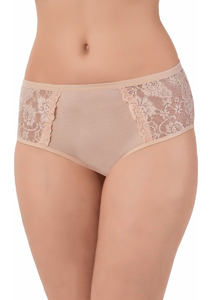 4lü Kadın Yanları Dantelli Bato Yüksekbel Külot Büyük Beden