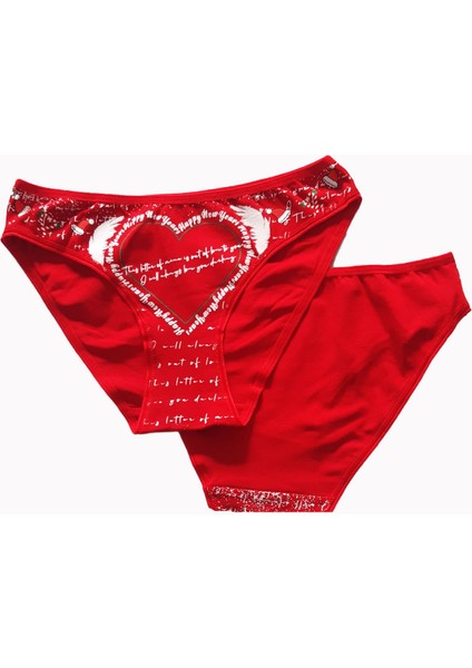 Kadın Kırmızı Bikini Pamuklu Esnek Yeniyıl Hediyelik Iç Çamaşırı fiyatları
