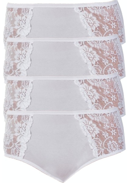 4lü Kadın Yanları Dantelli Bato Yüksekbel Külot Büyük Beden fiyatları