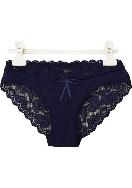 Kadın Dantel Külot Pamuklu Renkli Güpürlü Bikini Yumuşak