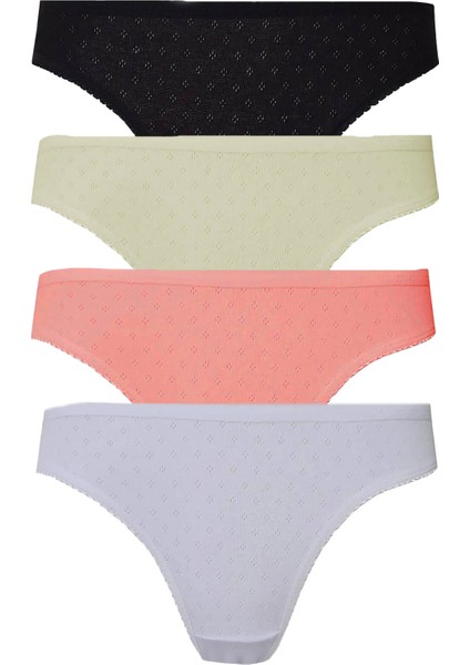 4lü Kadın Jakarlı Bikini Külot Esnek Rahat Kaliteli Sofia
