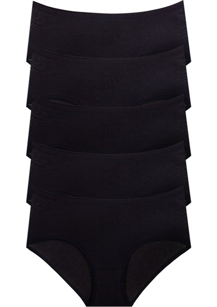 5li Kadın Yüksek Bel Külot Elastan Pamuklu Ince Lastik Kaliteli