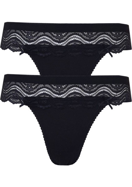 2li Kadın Dantel Detaylı Bikini Kaliteli Ekonomik Yumuşak