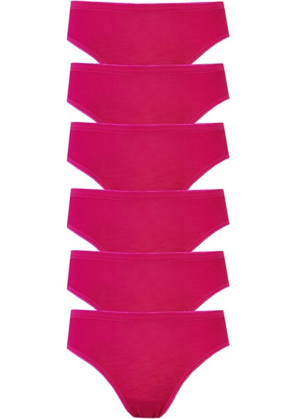 6lı Kadın Bikini Külot Pamuklu Renkli Iç Çamaşırı Nefes Alan Doku