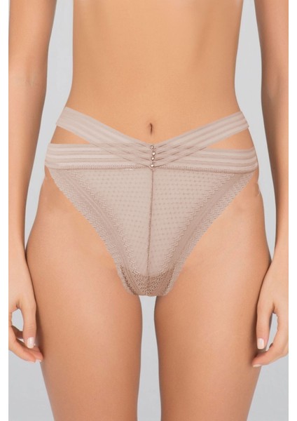 Kadın Dantel Çapraz Lastikli Ipli Tanga String Külot